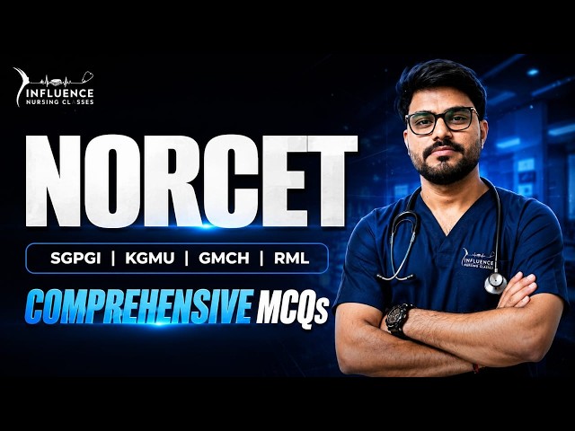 NORCET | SGPGI | KGMU | RML | MOST EXPECTED PYQs | Based on Latest Exam Pattern #norcet #sgpgi