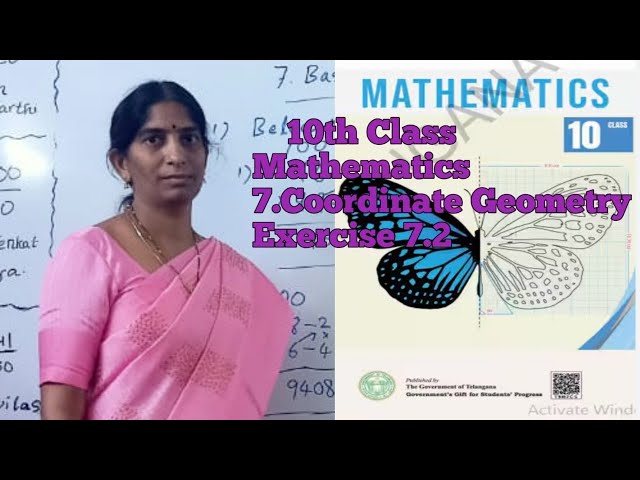 10th exercise 7.2/10th Class Maths Coordinate Geometry exercise 7.2//10thclass Maths exercise 7.2
