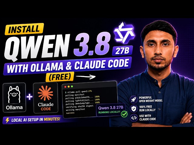 I Replaced Claude Code with Qwen 3.8 27B (Free Setup)