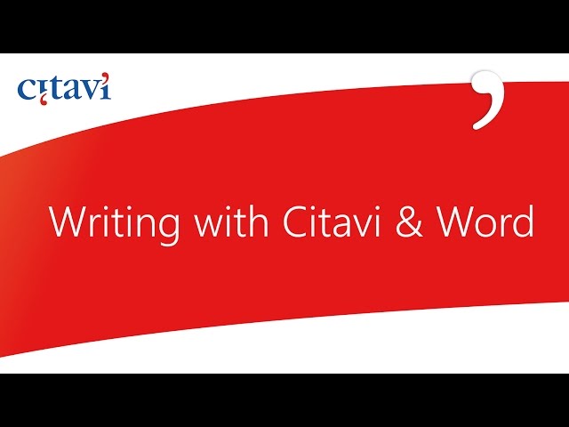 8/8 Writing with Citavi 5 and Word