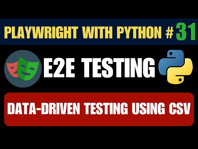 Playwright with Python #31 - Data-Driven API Testing Using CSV File | Stop Hardcoding Payloads!
