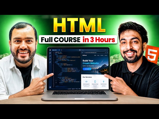 HTML One Shot - Full Course in 3 Hours || From Basics to Advanced || Earners PW
