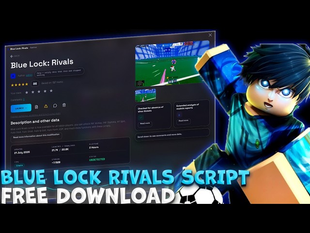 Blue Lock: Rivals Script 2026: OP GUI, Autofarm, Speed Hack & No Key Pastebin