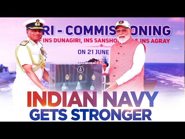 Indian navy gets a major boost, PM Modi commissions 3 made-in-india naval ships....