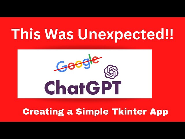 Creating a Simple Python Tkinter App with ChatGPT: Introduction