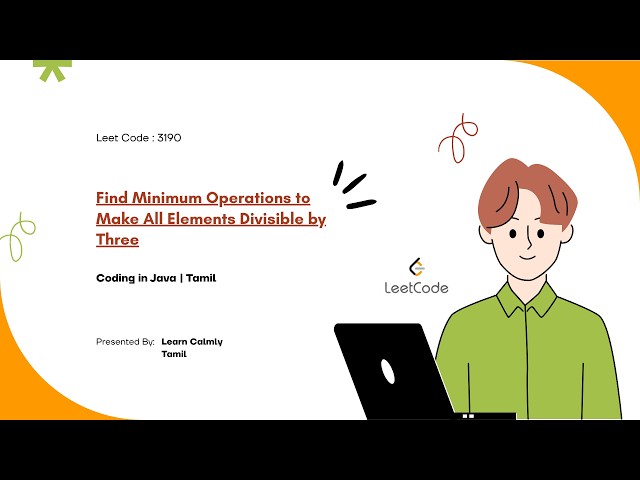 LeetCode 3190 Find Minimum Operations to Make All Elements Divisible by Three | Java | In Tamil