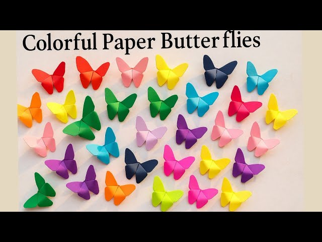 DIY Colorful Paper Butterflies 🦋 | Easy Origami Butterfly Tutorial | Paper Craft