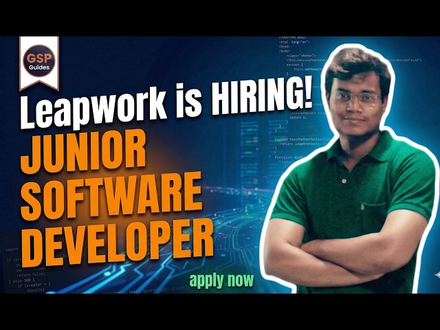 Leapwork Is Hiring Junior Software Developer 8 LPA + Apply Now @GSP-guides #job #hiring #freshers