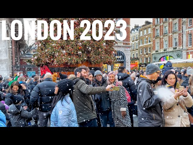 New Year 2023 in London UK 🇬🇧 Beautiful Buzzing New Year Streets of Central London Walk (▶3 hours)