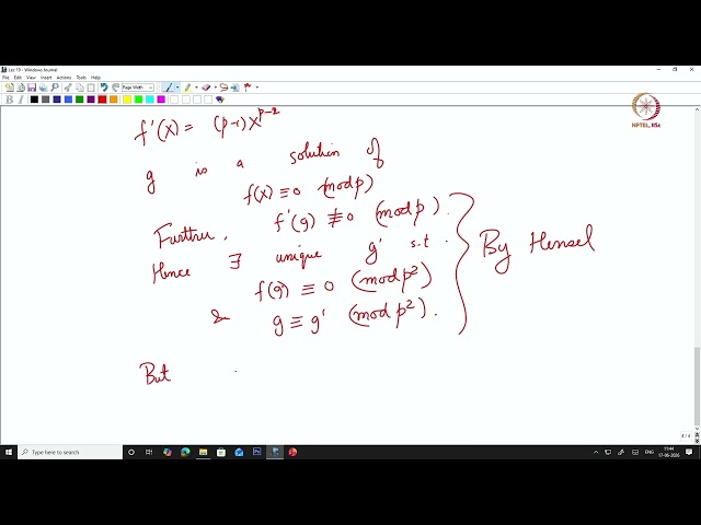 Lec 54 Classification of cyclic unit groups modulo m and proof.