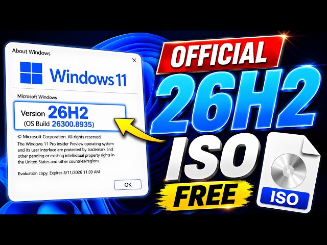 How to Install Windows 11 26H2 on Unsupported PC or Old Laptop | TPM Bypass