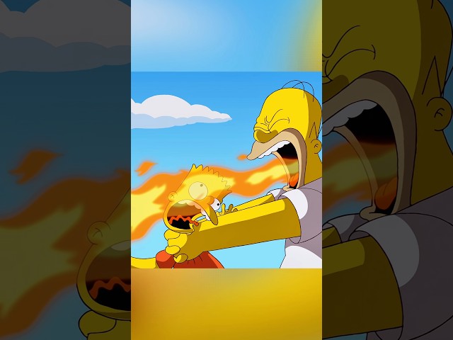 Homer Breathes Fire at Bart 🤣😂 #simpsons #shorts