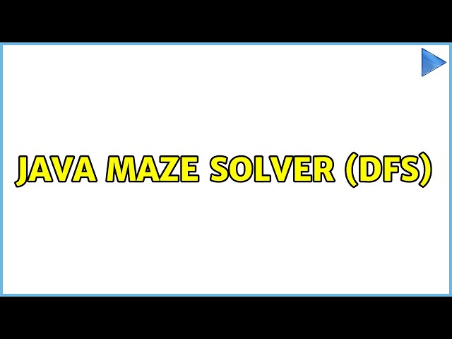 Java Maze Solver (DFS)