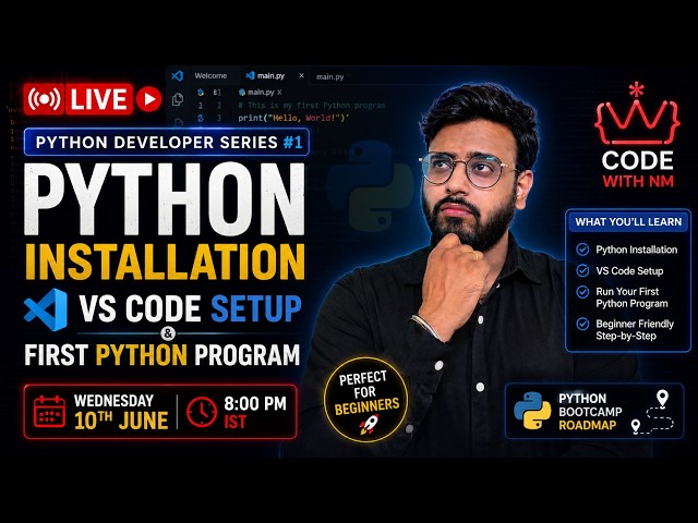 Learn Python LIVE From Scratch | Stop Watching Tutorials & Start Coding