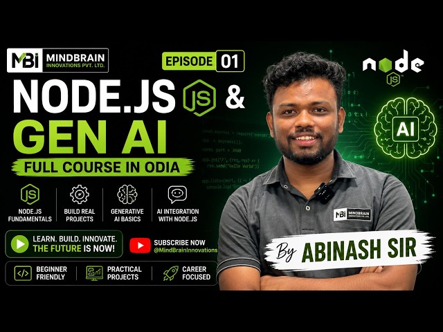 Learn Backend Development with Node.js & AI | EP 1 | Abinash Sir | Mindbrain