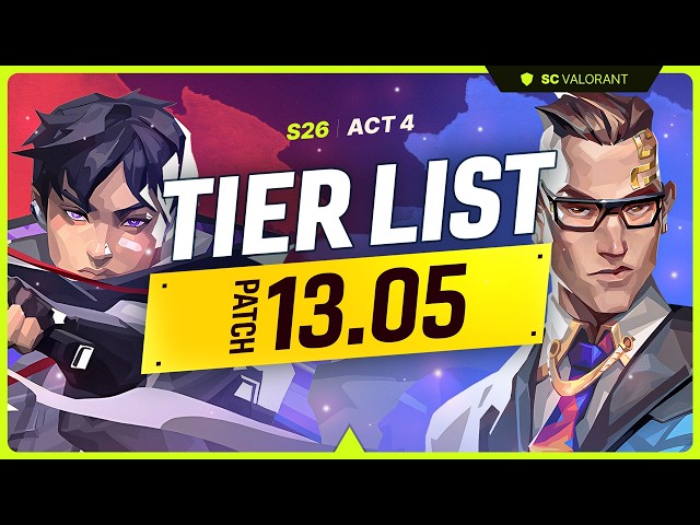 NEW Agent Tier List PATCH 13.05! - PICK THESE AGENTS!