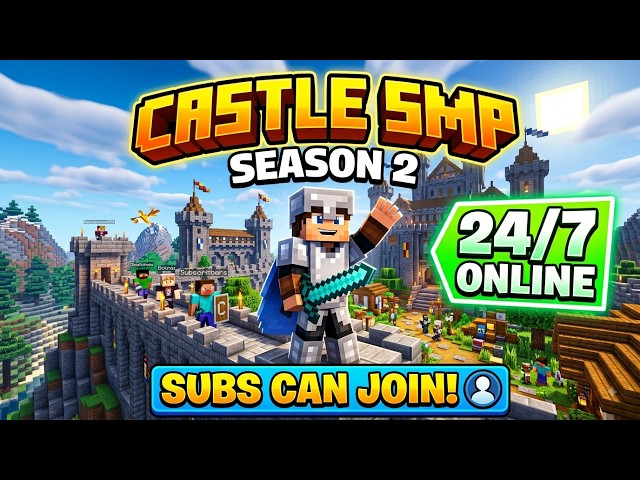 NEW PUBLIC SMP LIVE 🔥 | JOIN NOW! | 24/7 ONLINE Minecraft SMP