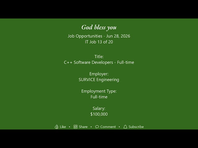 Daily IT Jobs Opportunities 2026-06-28