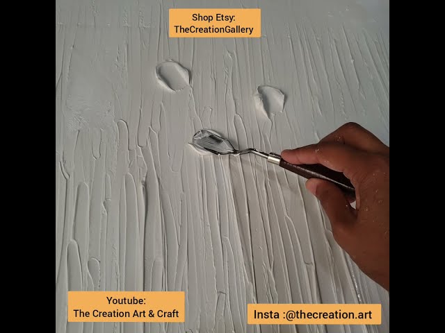 Creating Texture on Canvas.  Heavy Textured Art. Knife painting.