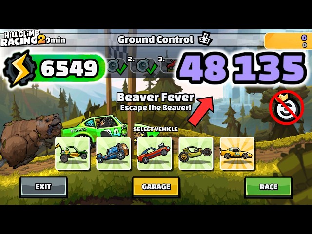 48135 points (6549gp) in GROUND CONTROL Team Event - Best Runs - Hill Climb Racing 2