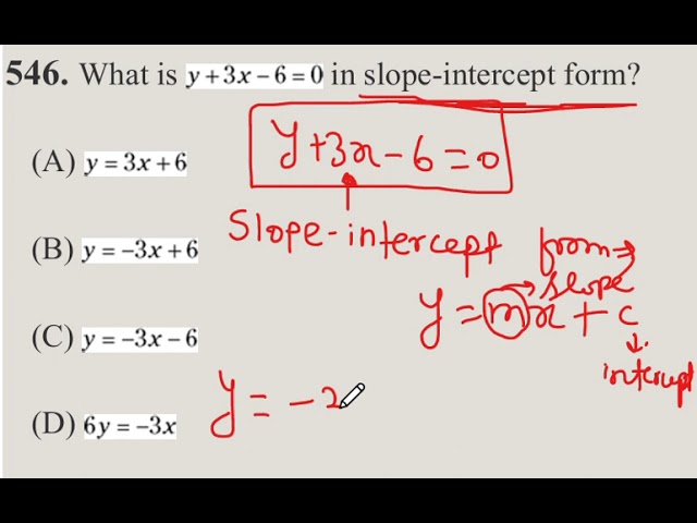 SLOPE - INTERCEPT form for Asvab/Picat Math knowledge test. Part 10 #asvab #picat #asvabmath 