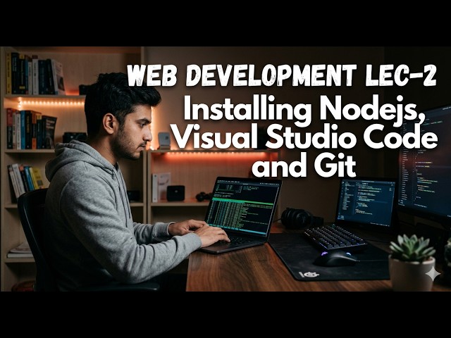 web development lec-2 -Installing Nodejs, Visual Studio Code and Git