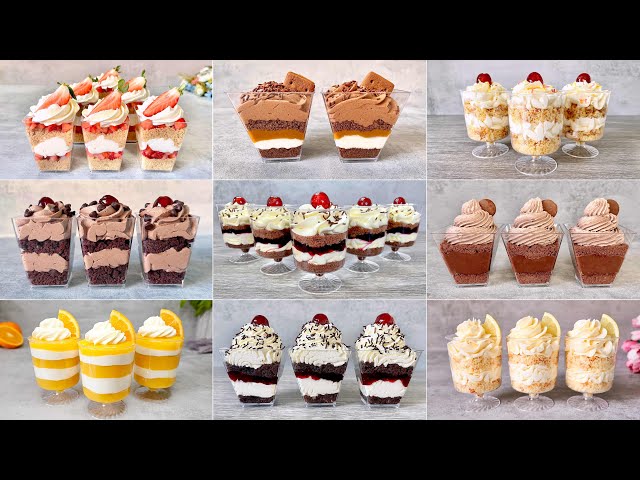 9 simple and quick no bake dessert cup ideas anyone can make! Easy and Yummy
