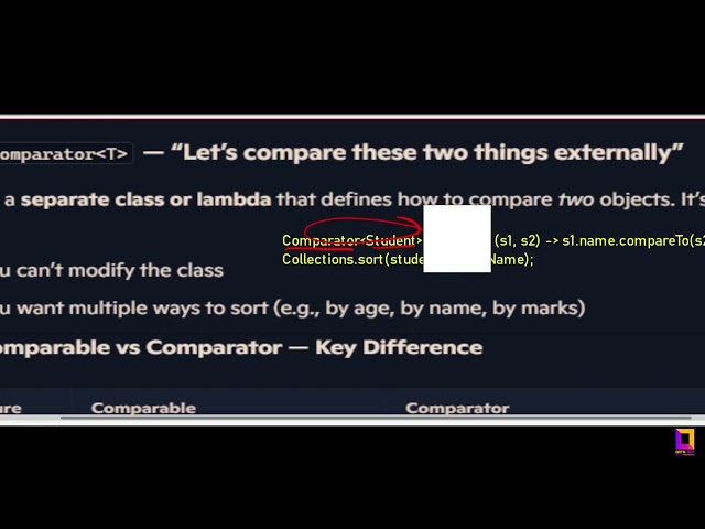 JAVA l Week-5 l Difference Between Comparable & Comparator | Summary l Aman