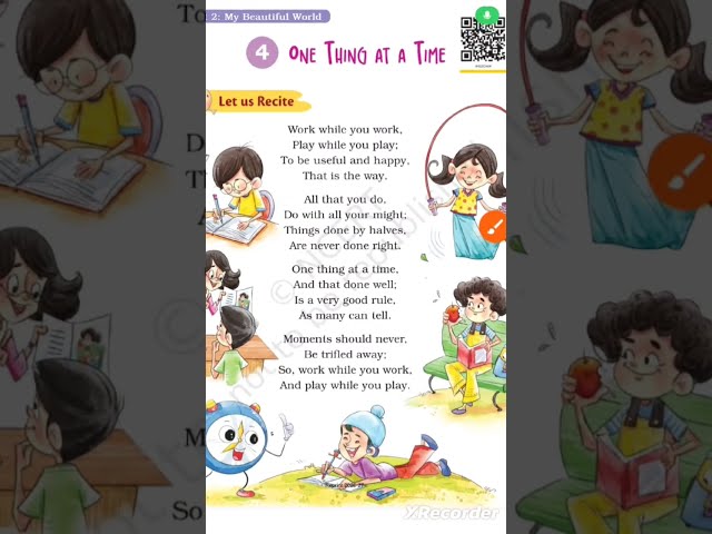 One Thing at a Time | Class 3 English | Easy Explanation | NCERT/CBSE | Study with Sreeram