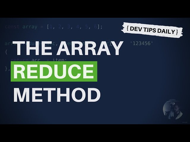 DevTips Daily: The JavaScript reduce array method