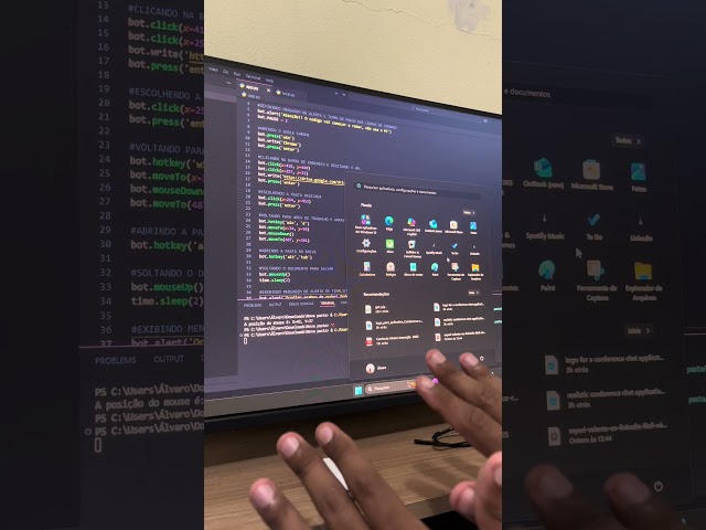 Automação com Python usando  pyautogui #python #automação #shorts