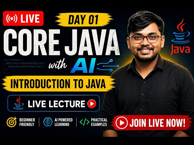Core Java with AI | Day 01 🔴 Live | Introduction to Java in Marathi | Marathi Coding Shala