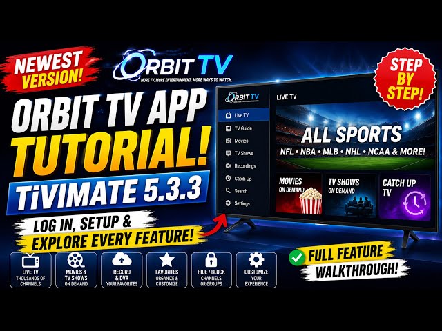 Tutorial de la aplicación Orbit TV | Cómo iniciar sesión + Recorrido completo por las funciones d...