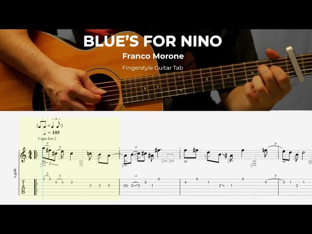 Blue's for Nino (Franco Morone) | Fingerstyle Guitar TAB