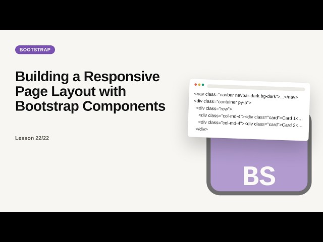 Building a Responsive Page Layout with Bootstrap Components | Responsive Bootstrap Tutorial