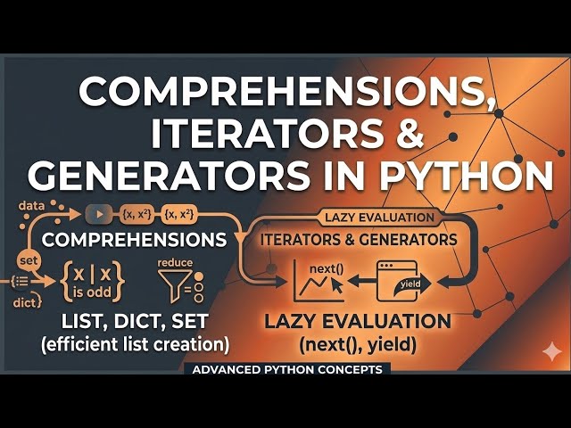 python programming | Comprehension | Iterators and generators | 
