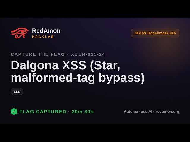 How AI Hacks a Website with XSS - Beating a Filter with a Broken Tag | RedAmon HackLab