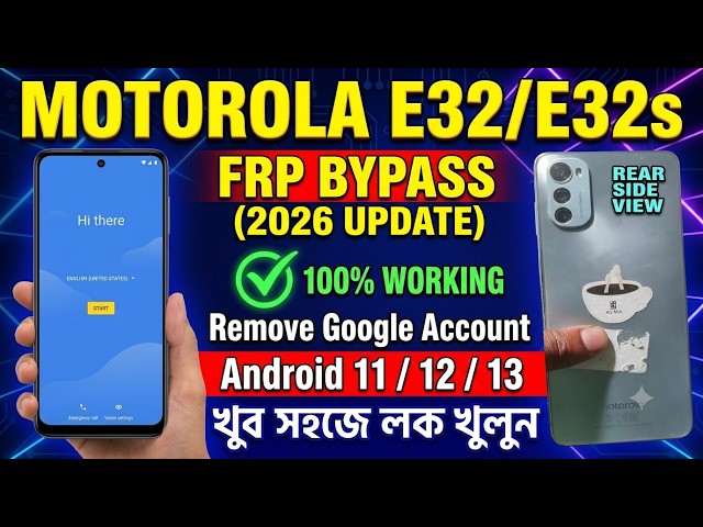Motorola E32 FRP Bypass Android 12 | Remove Google Account Lock Easily Without PC