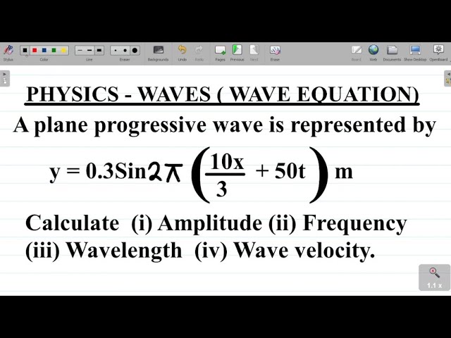 Wave Equation Explained: JAMB Physics Question on the Wave Equation and Solution.