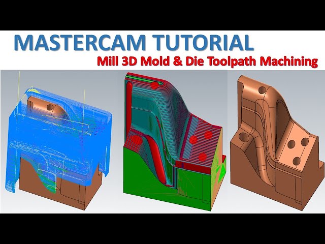 MasterCAM Tutorial #125 | Mill 3D Rough Pocket, Area Rough, Rest Mill