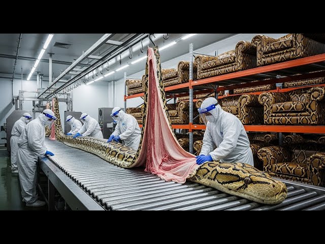 AI Factory Documentary — From Snake Skin to Luxury Leather | Realistic ASMR Process 🐍