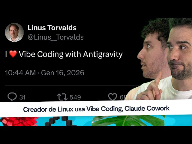 Noticias programación: Linus Torvalds ❤️ Vibe Coding, Nuevo protocolo UCP, Claude Cowork #CaféCodely