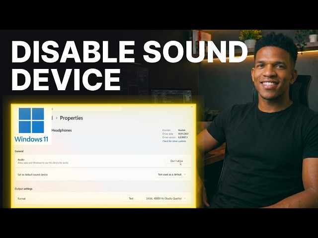 How to Disable a Sound Device on Windows 11 [2026] | Step-by-Step