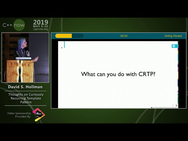 C++Now 2019: Daisy Hollman “Thoughts on Curiously Recurring Template Pattern”