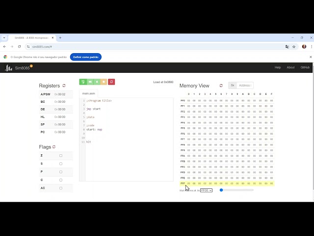 Simulador SIM8085 - Apresentação
