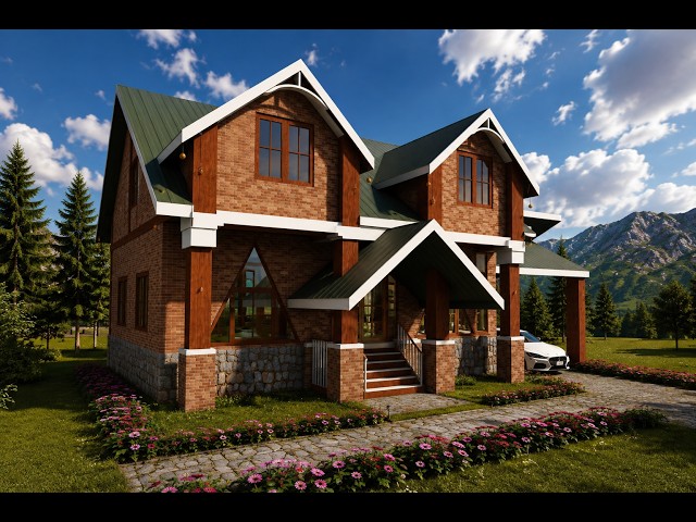 Mountain Chalet House Design | Revit + Lumion Architectural Visualization