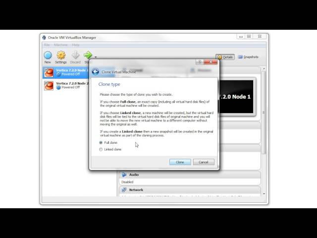 Machine Cloning with VirtualBox 5 on Windows for Vertica 7.2 Sandbox