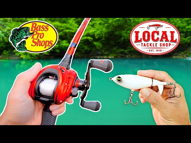 $100 Bass Pro Shops vs Local Tackle Shop Budget Fishing Challenge