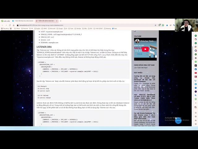 5.Networking_Tài liệu | Trần Văn Bình Oracle Database Master