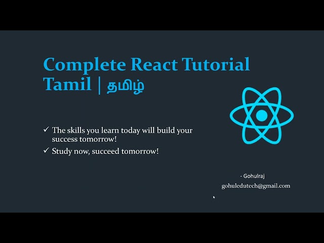 React js Intro | React Tutorial in Tamil | Gohul EduTech #reactjstamil